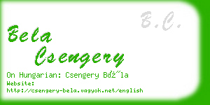 bela csengery business card